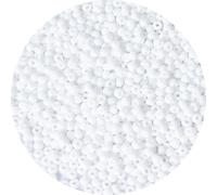 Bala&Fillic 3mm Perles de Rocaille Blanc de Environ 4000 pièces/100g, 8/0 Perles en Verre pour Fabrication de Bracelets et Colliers(Blanc)