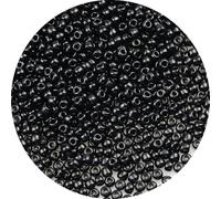 Bala&Fillic 3mm Perles de Rocaille Noir de Environ 4000 pièces/100g, 8/0 Perles en Verre pour Fabrication de Bracelets et Colliers (Noir)