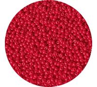 Bala&Fillic 3mm Perles de Rocaille Rouge de Environ 4000 pièces/100g, 8/0 Perles en Verre pour Fabrication de Bracelets et Colliers (Rouge)