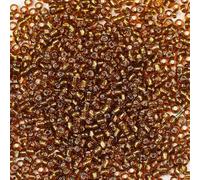 Bala&Fillic Lot de 10 000 perles de rocaille doublées en argent transparent 110 g - Couleur café - 2 mm - Pour la fabrication de bijoux (café)