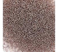 Bala&Fillic Lot de 10 000 perles de rocaille transparentes doublées en argent 110 g - Perles de verre de 2 mm - À enfiler - Pour la fabrication de bijoux (pourpre)