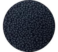 Bala&Fillic Matte Perles de rocaille 4mm Noir couleur 1200pcs/100Grammes, perles de verre 6/0 pour fabrication de bracelets et de colliers (Matte Noir)