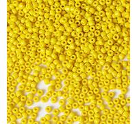Bala&Fillic perles de rocaille 3mm Jaune couleur, 3600pcs/100Grammes,8/0 perles de verre pour fabrication de bracelets, colliers et boucles d'oreilles (Jaune)