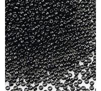 Bala&Fillic perles de rocaille 3mm noire couleur 3600pcs/100Grammes, 8/0 perles de verre pour fabrication de bracelets colliers et boucles d'oreilles (noir)