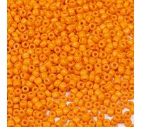 Bala&Fillic perles de rocaille 3mm noire couleur, 3600pcs/100Grammes,8/0 perles de verre pour la fabrication de bracelets, colliers et boucles d'oreilles (Orange)