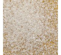 Bala&Fillic perles de rocaille 3mm Perle Clear couleur, 3600pcs/100Grammes,8/0 perles de verre pour la fabrication de bracelets, colliers et boucles d'oreilles (Perle Clear)
