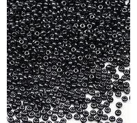 Bala&Fillic perles de rocaille 3mm Perle Noire couleur, 3600pcs/100Grammes,8/0 perles de verre pour la fabrication de bracelets, colliers et boucles d'oreilles (Perle Noire)