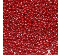 Bala&Fillic perles de rocaille 3mm Perle Rouge couleur, 3600pcs/100Grammes,8/0 perles de verre pour la fabrication de bracelets, colliers et boucles d'oreilles (Perle Rouge)