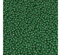 Bala&Fillic perles de rocaille 3mm Perle Vert couleur, 3600pcs/100Grammes,8/0 perles de verre pour la fabrication de bracelets, colliers et boucles d'oreilles (Perle Vert)