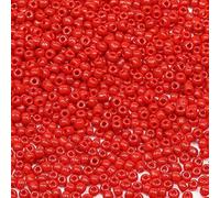 Bala&Fillic perles de rocaille 3mm Rouge couleur, 3600pcs/100 Grammes,8/0 perles de verre pour fabrication de bracelets, colliers et boucles d'oreilles (Rouge)
