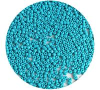 Bala&Fillic Perles de Rocaille 4mm Bleu Lac Couleur 1200pcs/100Grammes, Perles de Verre 6/0 Pour la Fabrication de Bracelets et de Colliers (Bleu Lac)