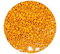 Bala&Fillic Perles de Rocaille 4mm Clair Orange Couleur 1200pcs/100Grammes, Perles de Verre 6/0 Pour la Fabrication de Bracelets et de Colliers (Clair Orange)