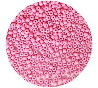 Bala&Fillic Perles de Rocaille 4mm Clair Rose Couleur 1200pcs/100Grammes, Perles de Verre 6/0 Pour la Fabrication de Bracelets et de Colliers (Clair Rose)