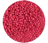 Bala&Fillic Perles de rocaille 4mm Rose couleur 1200pcs/100Grammes, perles de verre 6/0 pour la fabrication de bracelets et de colliers (Rose)