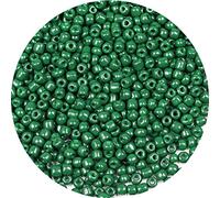 Bala&Fillic Perles de Rocaille 4mm Vert Couleur 1200pcs/100Grammes, Perles de Verre 6/0 Pour la Fabrication de Bracelets et de Colliers (Vert)