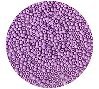 Bala&Fillic Perles de Rocaille 4mm Violet Couleur 1200pcs/100Grammes, Perles de Verre 6/0 Pour la Fabrication de Bracelets et de Colliers (Violet)