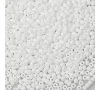 Bala&Fillic Perles de rocaille de 3mm blanche couleur,3600pcs/100Grammes,8/0 perles de verre pour la fabrication de bracelets,colliers et boucles d'oreilles (Blanc)