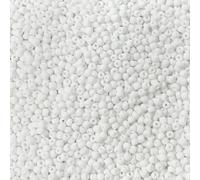 Bala&Fillic Perles de rocaille de 3mm blanche couleur,3600pcs/100Grammes,8/0 perles de verre pour la fabrication de bracelets,colliers et boucles d'oreilles (Matte White)