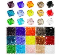 Bala&Fillic Wholesale Lot de 1500 perles en verre à facettes 4 mm pour confection de bijoux