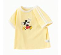 Balabala T-shirts à manches courtes pour bébés filles Disney, Tee-shirts pour bébés filles pour l'été 2025 9-12M,18-24M,3-4 ans,5 ans,7 ansAnimal,Cartoon,Géométrique,LettresMélange coton