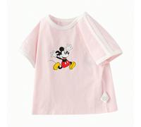 Balabala T-shirts à manches courtes pour bébés filles Disney, Tee-shirts pour bébés filles pour l'été 2025 9-12M,18-24M,3-4 ans,5 ans,7 ansCartoon,Portrait,Géométrique,LettresMélange coton