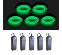 Balabaxer - 5 ensembles de tubes luminescents EL de 9 pieds, alimentés par un contrôleur. Idéal pour les environnements sombres et les occasions comme Halloween. (vert)
