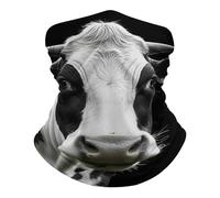 Balaclava Animal Funny Cow Head Écharpe Respirant Couvre-Chef Durable Cache Cou pour Cyclisme Randonnée Jogging 25X50CM