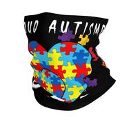 Balaclava Cadeaux De Sensibilisation À l'Autisme pour Un Papa Fier Et Autiste Cache Cou Antidérapant Écharpe Respirant Couvre-Chef pour Cyclisme Jogging Adulte 25X50Cm