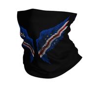 Balaclava Cap-Vert Drapeau Ailé du Cap-Vert Écharpe Antidérapant Couvre-Chef Durable Cache Cou pour Cyclisme Jogging Randonnée 25X50Cm