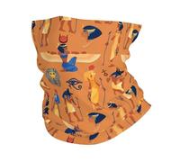 Balaclava Égypte Antique Dieux Et Symboles Égyptiens Vintage Écharpe Multifonction Couvre-Chef Respirant Cache Cou pour Adulte Randonnée Cyclisme 25X50Cm