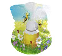 Balaclava Fleurs D'Abeilles des Prés Au Printemps Décoration Faciale Vent Poussière Preuve Couvre-Chef Respirant Cache Cou pour Randonnée Course À Pied Extérieur