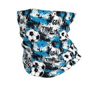 Balaclava Imprimé Ballon De Football Bleu Et Noir Cache Cou Respirant Couvre-Chef Durable Écharpe pour Cyclisme Jogging Randonnée 25X50Cm
