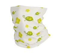 Balaclava Jolie Mère Tortue Et Son Bébé Vert Écharpe Antidérapant Couvre-Chef Durable Cache Cou pour Jogging Cyclisme Randonnée 25X50Cm
