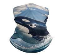 Balaclava Killer Whale Écharpe Multifonction Couvre-Chef Anti-UV Cache Cou pour Homme Femme Jogging Randonnée 25X50CM