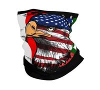 Balaclava L'Amérique Et L'Italie Combinent Le Drapeau Italien Eagle Couvre-Chef Durable Cache Cou Anti-UV Écharpe pour Adulte Jogging Randonnée 25X50CM