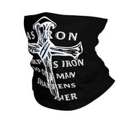 Balaclava Le Fer Aiguise Le Fer Proverbes 2717 Christianisme pour Hommes Blanc Décoration Faciale Anti-UV Écharpe Respirant Couvre-Chef pour Cyclisme Randonnée Jogging 25X50CM