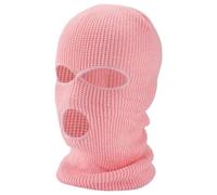 Balaclava - masque coquin tricoté à 3 ouvertures (rose)