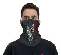 Balaclava Mexico Mexican Mex Flag Eagle White Écharpe Respirant Couvre-Chef Anti-UV Cache Cou pour Cyclisme Randonnée Jogging 25X50CM