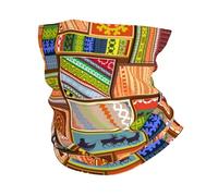 Balaclava Peuples Ethniques du Nord Culture Autochtone Mode Écharpe Multifonction Couvre-Chef Respirant Cache Cou pour Jogging Randonnée Cyclisme 25X50Cm