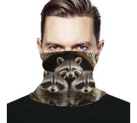 Balaclava Raccoons in The Fall Tree Hole Cache Cou Durable Écharpe Respirant Couvre-Chef pour Homme Femme Cyclisme Randonnée 25X50CM