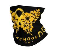 Balaclava Ruban De Sensibilisation À L'Enfance Fleur Papillon Écharpe Respirant Couvre-Chef Antidérapant Cache Cou pour Jogging Cyclisme Adulte 25X50CM