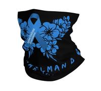 Balaclava Ruban De Sensibilisation Au Syndrome D'Angelman Fleur Papillon Écharpe Durable Couvre-Chef Anti-UV Décoration Faciale pour Randonnée Cyclisme Jogging 25X50CM