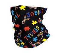 Balaclava Sensibilisation À L'Autisme1 Écharpe Anti-Solaire Couvre-Chef Multifonction Cache Cou pour Cyclisme Randonnée Course À Pied 25X50CM