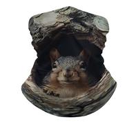 Balaclava Squirrel in The Tree Hole Écharpe Respirant Couvre-Chef Anti-UV Cache Cou pour Homme Femme Cyclisme Randonnée 25X50CM