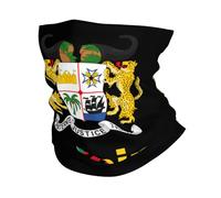 Balaclava Texte De L'Emblème National du Bénin Écharpe Vent Poussière Preuve Couvre-Chef Anti-UV Cache Cou pour Extérieur Cyclisme Course À Pied