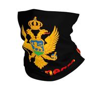 Balaclava Texte De L'Emblème National du Monténégro Bande De Cheveux Séchage Rapide Echarpe Tête Pirate pour Vélo, Moto, Jogging