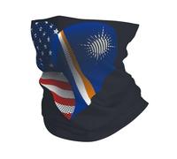 Balaclava USA Marshall Islands Rosal Islanders Friendship Flag Heart White Écharpe Multifonction Couvre-Chef Anti-UV Cache Cou pour Jogging Homme Femme Randonnée 25X50CM