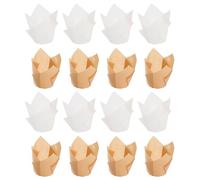 Balacoo 100 Caissettes à Cupcakes Tulipe en Papier, Lot de 100 Pièces, Cuisson Uniforme, Résistantes Déformation, pour Pâtisseries et Boulangeries