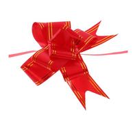 Balacoo 100 pièces Nœuds Larges à Tirer Décoratifs Rouges avec Bord Doré Fleurs à Tirer pour Mariage Décoration Romantique pour Paniers et Voitures Ambiance pour Invités et Témoins