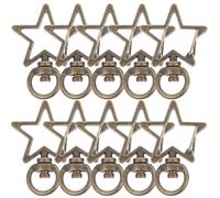 Balacoo 10pcs Fermoirs à Homard en Alliage de Zinc pour Porte-clés Étoiles Rotatifs Résistants la Casse, Accessoires pour Projets de Bricolage et DIY